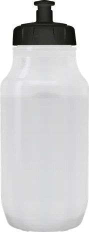 Le bidon PRO 600 ml, corps transparent et bouchon noir